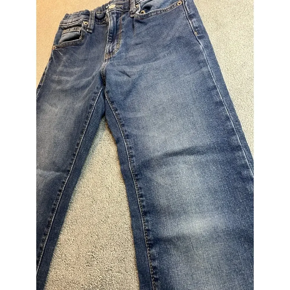 Old Navy Boys Size 12 Straight Jeans Medium Wash Built-In Flex Adjustable Waist